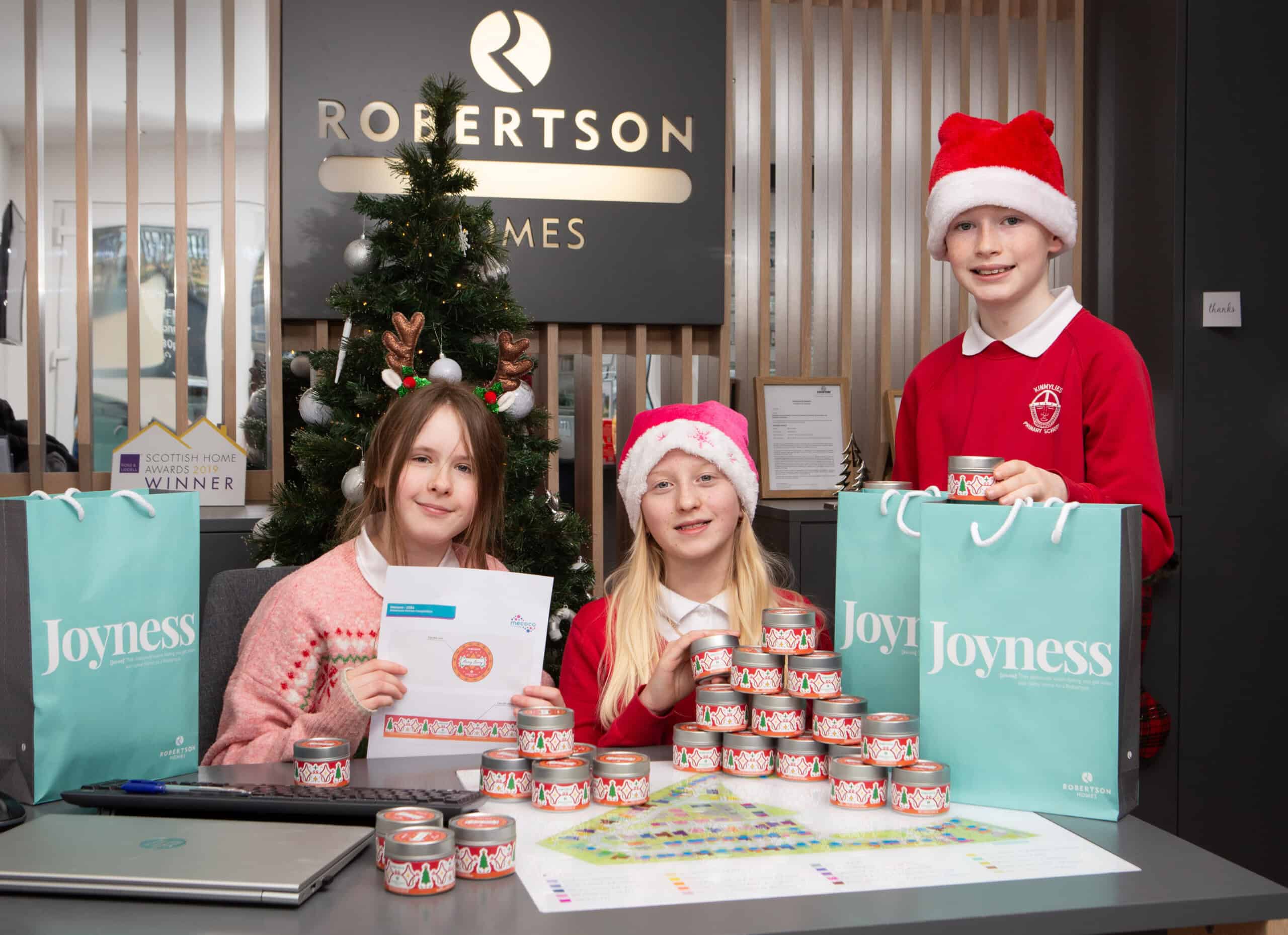 Isla Outram (11) Natasha Osial (11) Robertson Homes' Sarah Proctor and Leo Monaghan (11)_